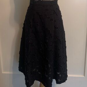Elegant Black Textured Skirt
